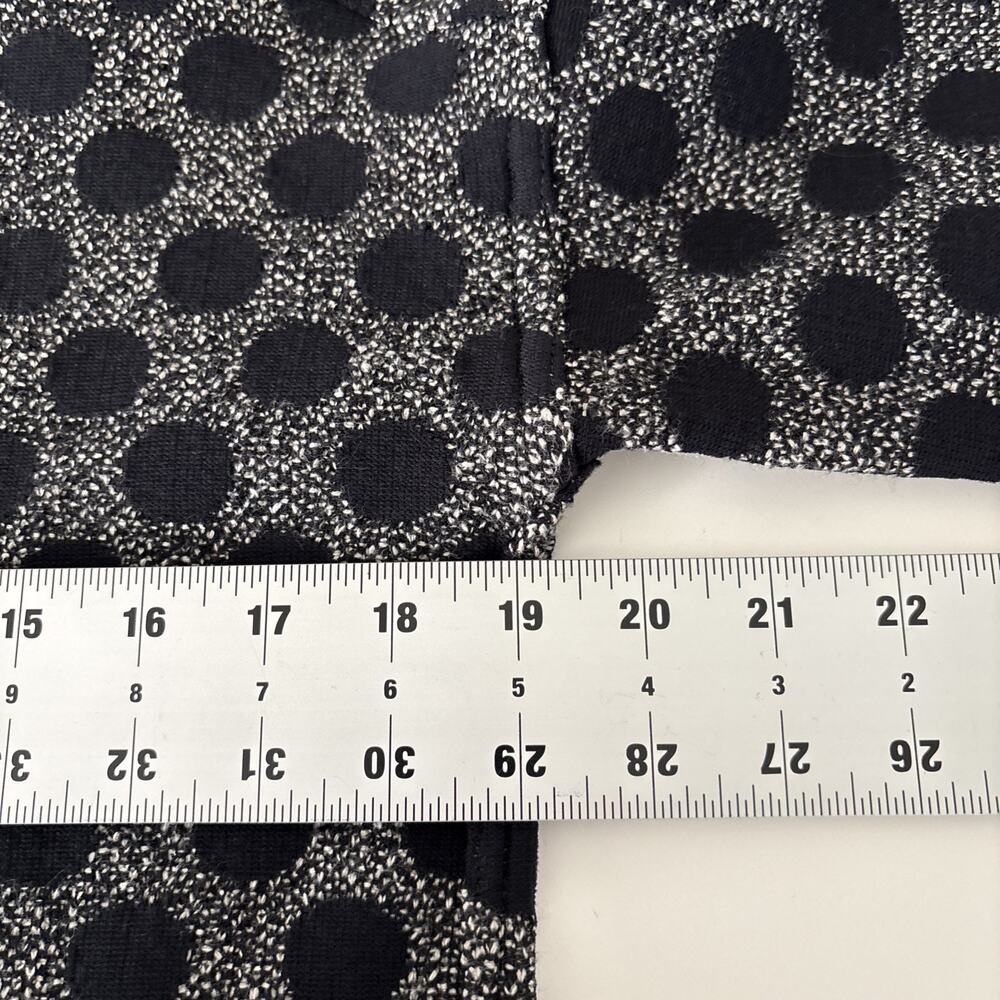 Madewell Reversible Marled Dot Sweater XS Boxy Fit Gray Black Polka Dot Pullover - Picture 11 of 13